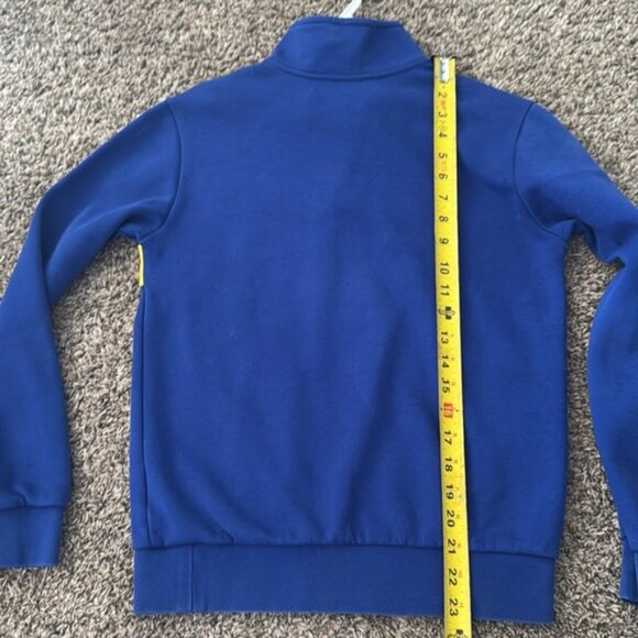 POLO RALPH LAUREN Double Knit Tech Panel Logo Sweater Blue Size Large 14/16 - Picture 7 of 9